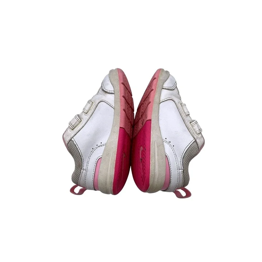 Nike Pico 3 Sneaker White Pink Hook Loop Straps Toddler 7C